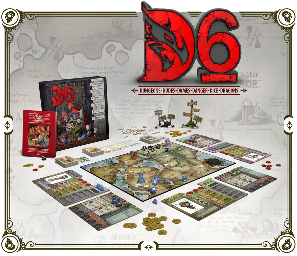 D6: Dungeons, Dudes, Dames, Danger, Dice, and Dragons the Whole Kingdo – No  Regret Games